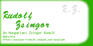rudolf zsingor business card